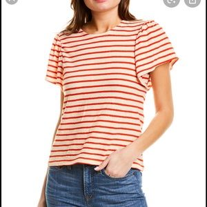 NWT. Madewell flutter sleeve t shirt. Small